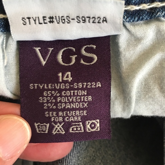 VGS Denim For All Time Shorts Size 14 - Picture 7 of 8